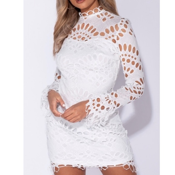 LACE MINI DRESS - Picture 3 of 5